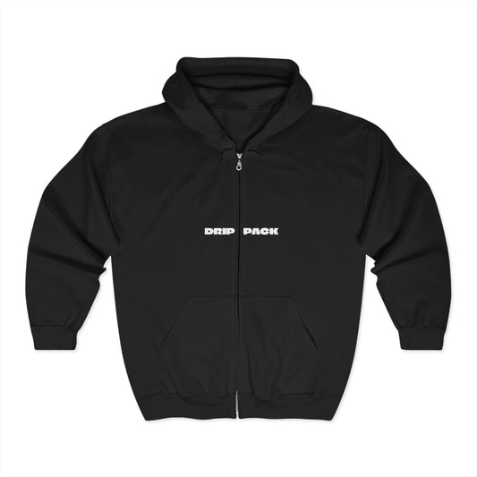 Trendy Graphic Hoodie - Unisex Zip-Up | Streetwear Fashion, Casual Style, Gift for Him/Her, Comfortable Everyday Wear, Drip Pack Design